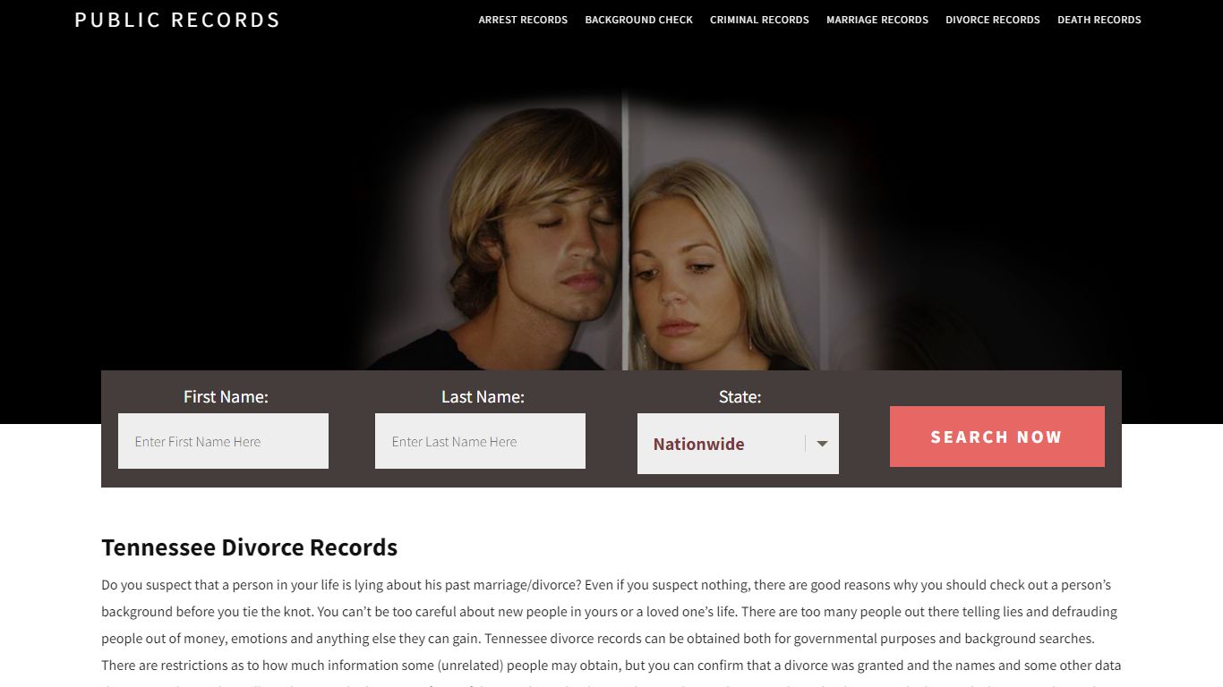 Tennessee Divorce Records | Enter Name and Search. 14Days Free